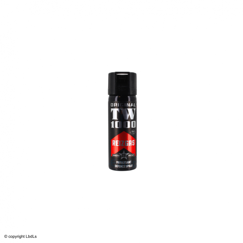 Bombe lacrymogène gaz CS TW1000 Reizgas 63 ml - Portée 2 à 3 m  BOMBES LACRYMOGÈNES 63-75 ML à 10,10 €