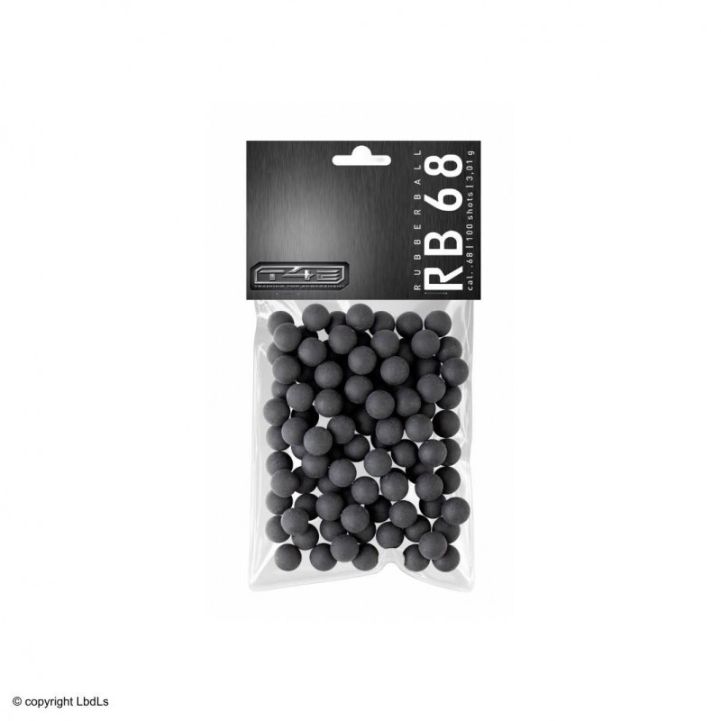 Billes caoutchouc cal.68 pour pistolet à balles caoutchouc T4E - Sachet de 100  Balles caoutchouc à 29,00 €