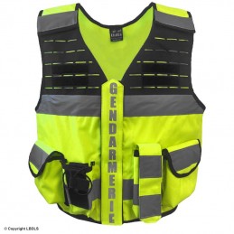 Gilet MULTIPOCKET 2.0 GENDARMERIE M.O.L.L.E jaune réglable S à 4XL  GILETS TACTIQUES à 37,00 €