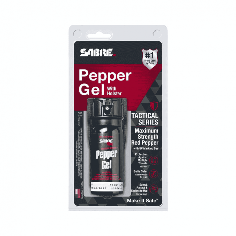 Bombe lacrymogène gel poivre Sabre Red MK-3 54 ml avec étui - Portée 6 m, traceur UV  BOMBES LACRYMOGÈNES 40-50 ML à 32,50 €