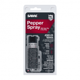 Bombe lacrymogène porte-clés à strass Sabre Red 16 ml - Portée 4 m  BOMBES LACRYMOGÈNE DE POCHE à 19,80 €