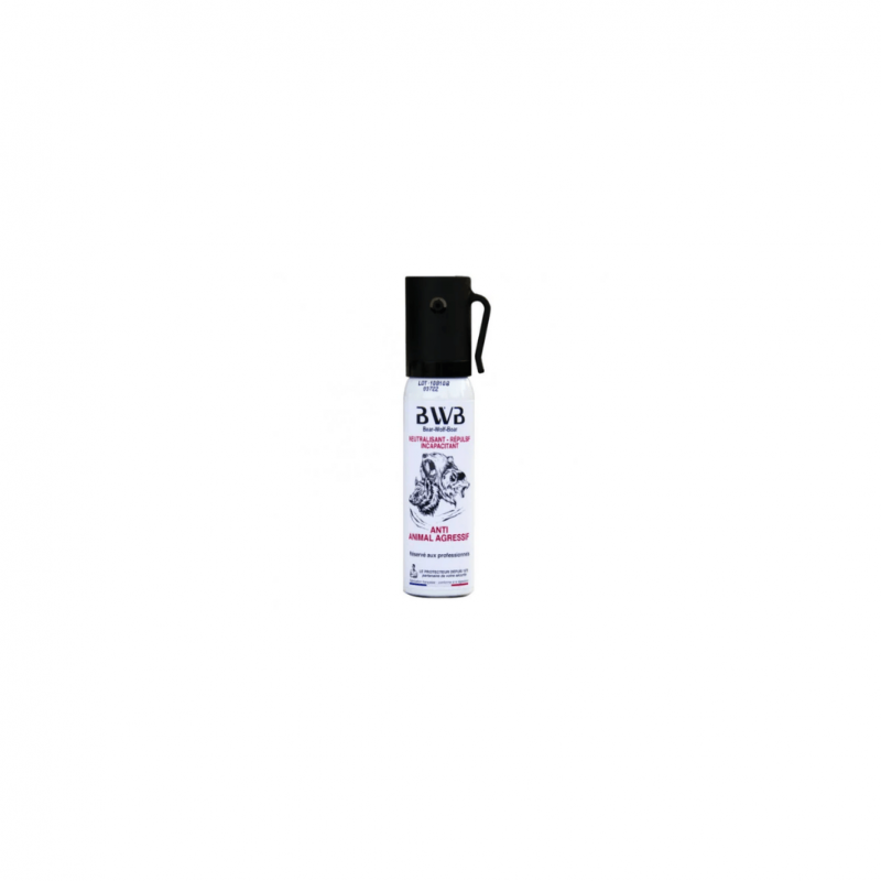 Bombe lacrymogène gel poivre anti-animaux BWB 25 ml - Anti chien agressif  BOMBES LACRYMOGÈNE DE POCHE à 6,90 €