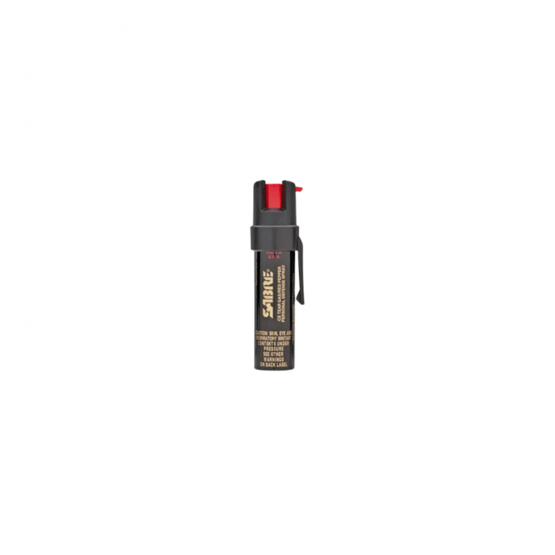 Bombe lacrymogène Sabre Red 3 en 1 poivre OC + UV 23,7 ml avec clip  BOMBES LACRYMOGÈNE DE POCHE à 12,00 €