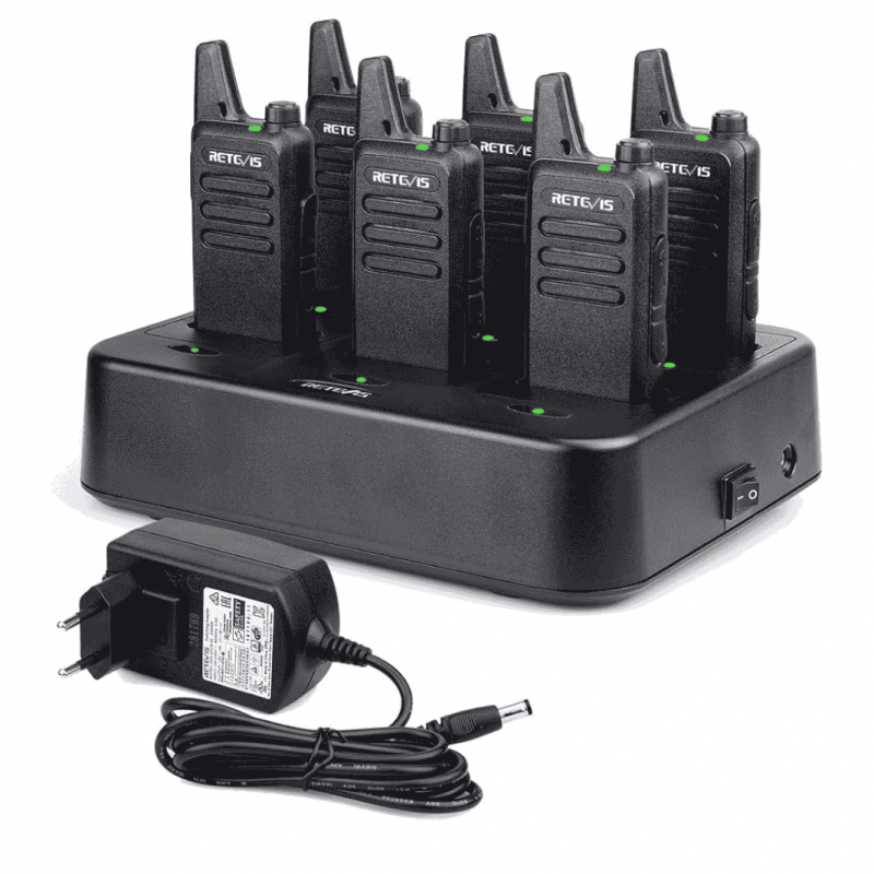 Pack de 6 talkie walkie Retevis RT622 PMR446 rechargeable avec chargeur 6 TALKIES WALKIES RETEVIS à 229,99 € Pack de 6 talkie walkie Retevis RT622 PMR446 rechargeable avec chargeur 6 TALKIES WALKIES RETEVIS à 229,99 €
