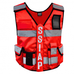 Gilet MULTIPOCKET 2.0 SSIAP SECURITE INCENDIE réglable S à 4XL  GILETS à 33,00 €