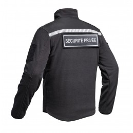 Veste polaire HV-TAPE Sécu-One SÉCURITÉ PRIVÉE noir (avec velcro côté coeur)  VÊTEMENT AGENT DE SÉCURITÉ PRIVÉE à 47,50 €