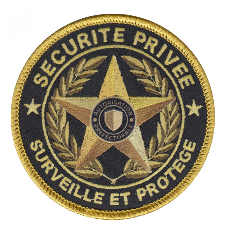 Ecusson SECURITE PRIVEE 8,5 cm étoile  BANDEAUX, ÉCUSSONS ET PATCHS à 7,00 €