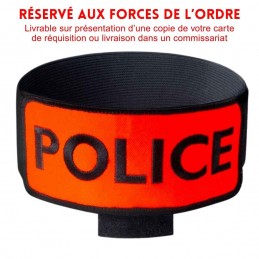 Brassard EXPERT ORANGE brodé POLICE NOIR élastique noir réglable (AVEC N° RIO) EXPERT LBDLS BRASSARDS ET BANDEAUX à 9,00 €