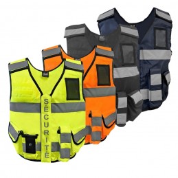 Gilet MULTIPOCKET haute visibilité SÉCURITÉ PRIVÉE Ready 24  READY 24 à 33,00 €