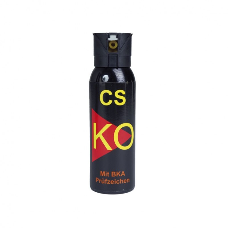 Bombe lacrymogène KO gaz CS 100 ml - Portée 4 m  BOMBES LACRYMOGÈNES 100 ML à 15,95 €