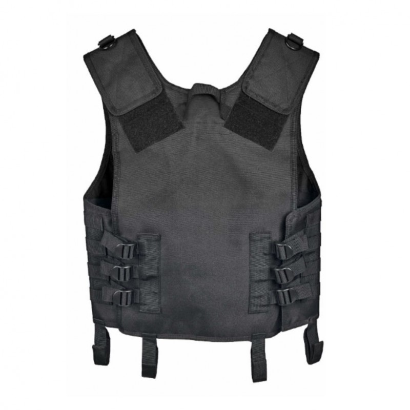 MGFLASHFORCE Gilet Tactique Molle Airsoft Homme - Robuste Nylon 500D, Plaques Amovibles, Taille Unique Réglable