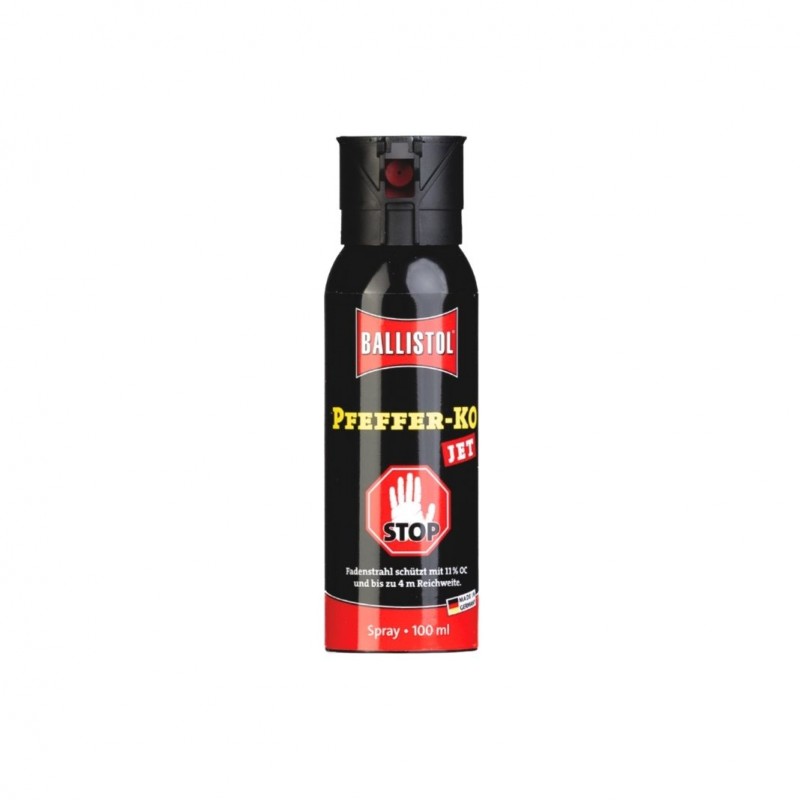 Bombe lacrymogène KO Jet poivre 100 ml - Jet liquide, portée 5 m  BOMBES LACRYMOGÈNES 100 ML à 18,60 €