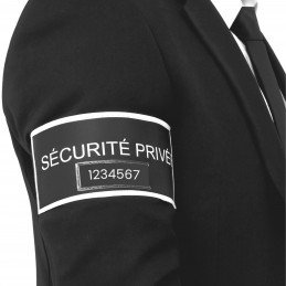 Brassard noir SÉCURITÉ PRIVÉE rétro avec porte NUB  BRASSARDS à 8,90 €