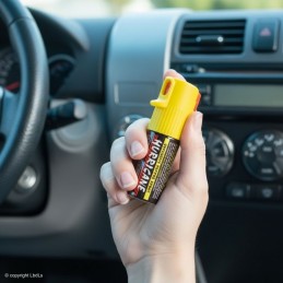 Bombe lacrymogène de poche Hurricane jet poivre 15 ml - jaune  BOMBES LACRYMOGÈNE DE POCHE à 7,90 €