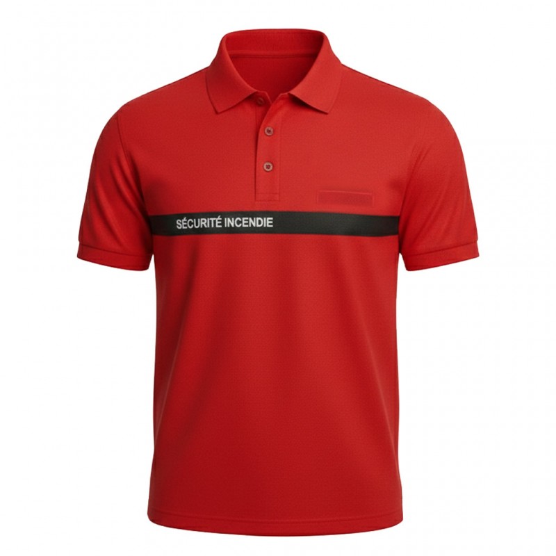 Polo SSIAP DUOPRO bande noire SÉCURITÉ PRIVÉE  POLOS à 20,80 €