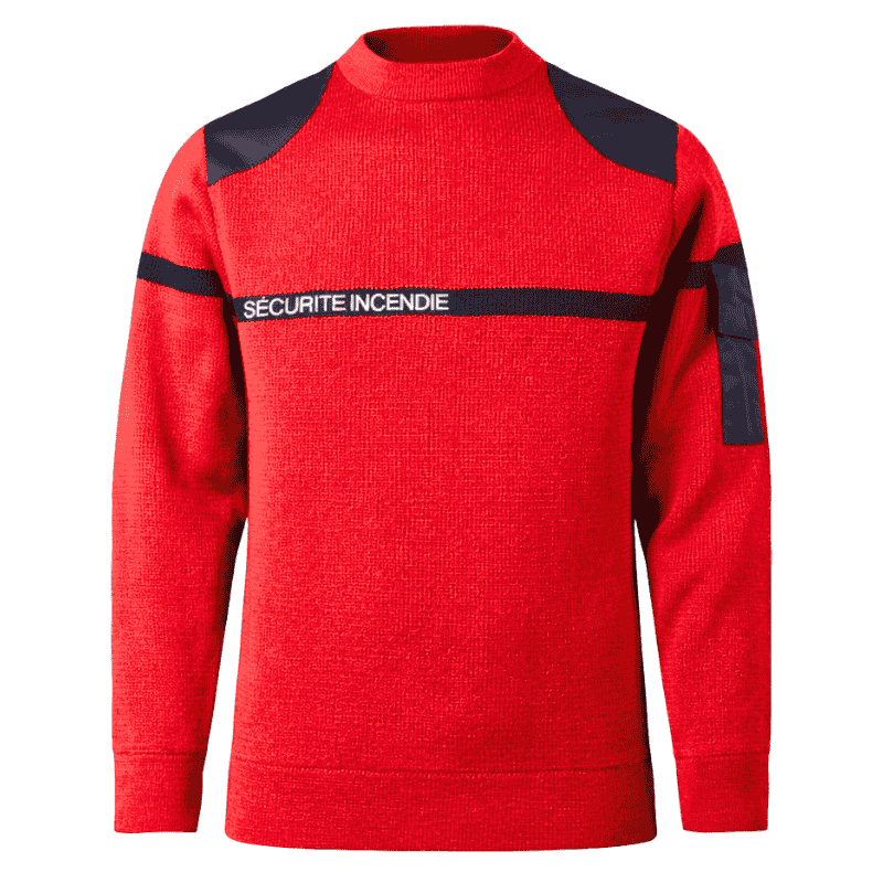 Pull SSIAP FIRST rouge bande marine LBDLS SSIAP PULLS à 35,80 €