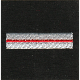 Grade de poitrine tissu Brigadier Chef (blanc liseré rouge)  GRADES ET FOURREAUX à 2,70 €