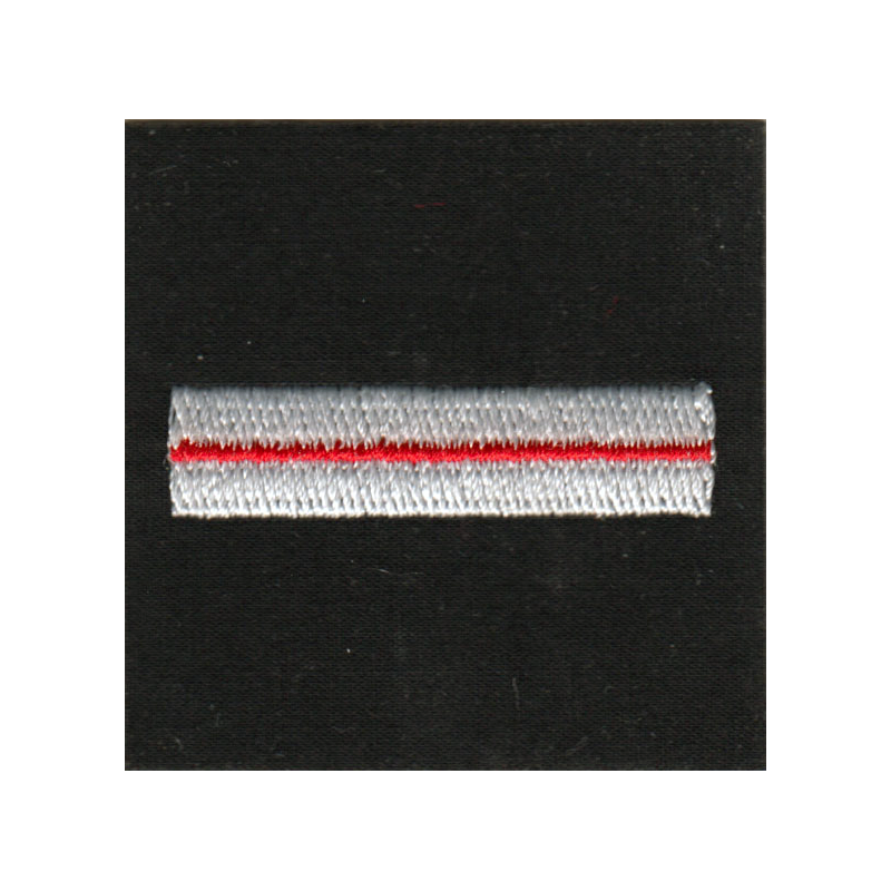 Grade de poitrine tissu Brigadier Chef (blanc liseré rouge)  GRADES ET FOURREAUX à 2,70 €