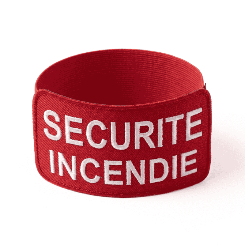 Brassard EXPERT rouge brodé SECURITE INCENDIE  ÉCUSSONS SSIAP à 9,00 €