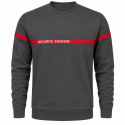 Sweat SSIAP gris bande rouge brodé SECURITE INCENDIE