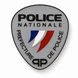 Patch PVC épaule 9 x 8 cm POLICE NATIONALE PP fond gris  BRASSARDS ET BANDEAUX à 5,00 €