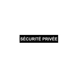 Transfert SÉCURITÉ PRIVÉE blanc rétro sur fond noir  ACCUEIL à 6,00 €