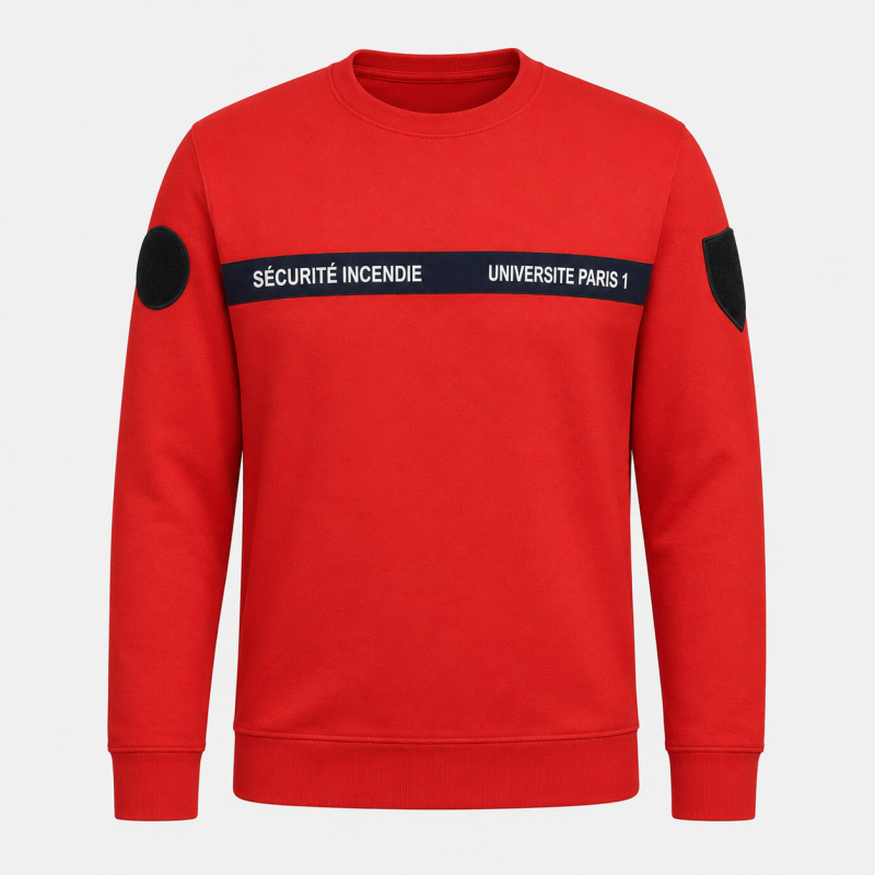 Sweat SSIAP UNIVERSITE PARIS 1 (broderie + velcros)  ACCUEIL à 36,71 €
