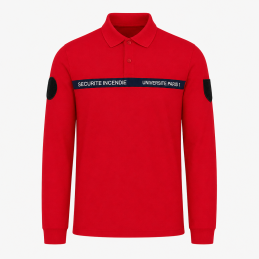 Polo SSIAP manches longues UNIVERSITE PARIS 1 (broderie + velcros)  ACCUEIL à 28,51 €