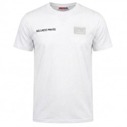 Tee-shirt blanc SÉCURITÉ PRIVÉE conforme décret avec velcro NUB  T-SHIRTS à 10,00 €