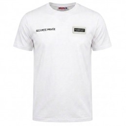 Tee-shirt blanc SÉCURITÉ PRIVÉE conforme décret avec velcro NUB  T-SHIRTS à 10,00 €