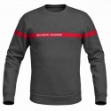 Sweat SSIAP gris bande rouge brodé SECURITE INCENDIE