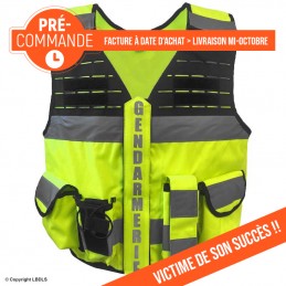 Gilet MULTIPOCKET 2.0 GENDARMERIE M.O.L.L.E jaune réglable S à 4XL  GILETS TACTIQUES à 38,00 €