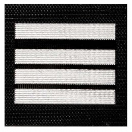 Grade de poitrine tissu Commandant (blanc 3 liserés noir)  GRADES ET FOURREAUX à 2,70 €