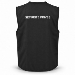Gilet noir SÉCURITÉ PRIVÉE avec velcro NUB  GILETS à 9,90 €