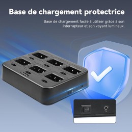 Pack de 6 RT27 Retevis PMR446 et chargeur 6  TALKIES WALKIES à 230,00 €