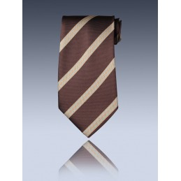 Cravate à crochet 2012 marron rayure beige n°51  CRAVATE à 13,20 €