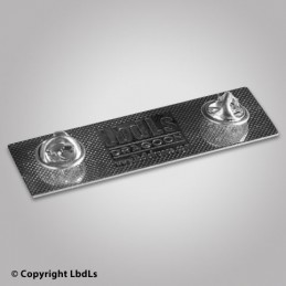 Badge métal SECURITE 6,5 x 2 cm argent  BANDEAUX, ÉCUSSONS ET PATCHS à 4,50 €