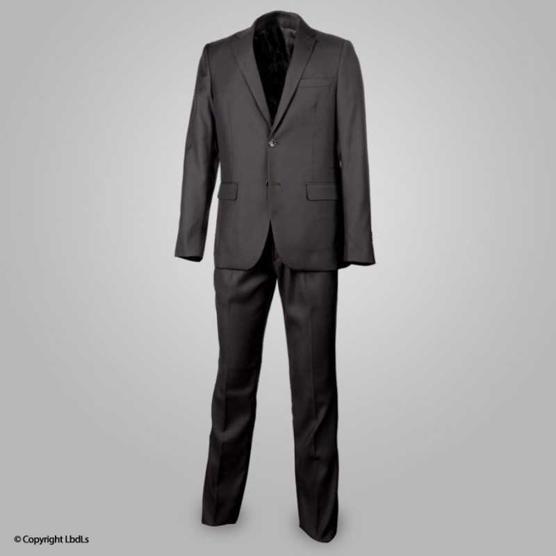 Costume noir MEMPHIS : veste + pantalon (65% poly / 35% viscose)   à 82,80 €