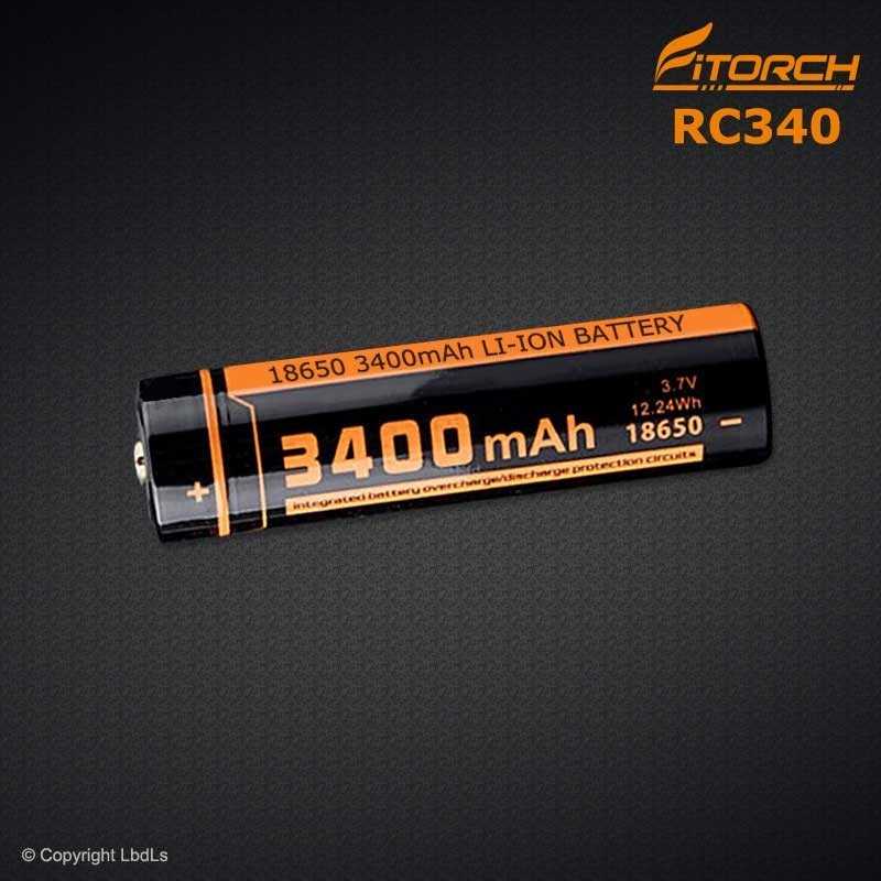 Batterie FITORCH 18650 RC340 - 3400 mAh FITORCH BATTERIES à 13,20 €