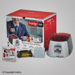Pack BADGY 200 1 ruban coul 100 + 100 cartes + Badge Studio EVOLIS IMPRIMANTES BADGES à 898,80 €