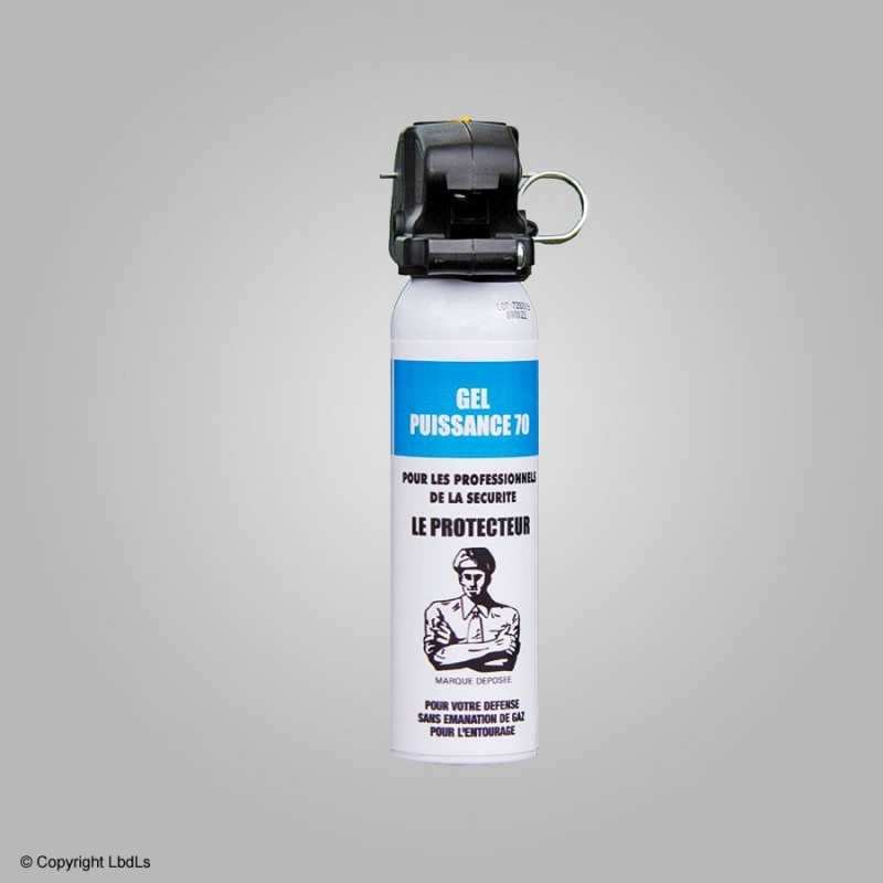 Bombe lacrymogène Puissance 70 gel CS 100 ml avec poignée  BOMBES LACRYMOGÈNES 100 ML à 26,00 €