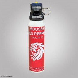 Bombe lacrymogène Le Protecteur Red Pepper mousse poivre 100 ml avec poignée  DÉFENSE à 32,60 €
