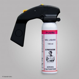 Bombe lacrymogène Super Pro gel poivre 100 ml avec poignée  BOMBES LACRYMOGÈNES 100 ML à 27,00 €